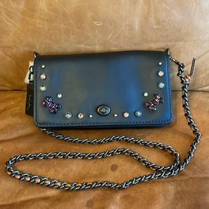 NEW Coach Dinky Crystal Crossbody Bag (38646 Black)